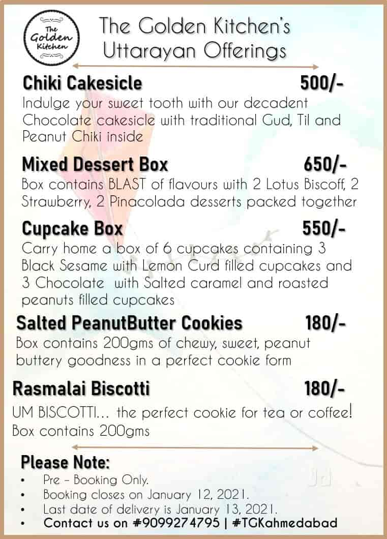 The Golden Kitchen in South Bopal Ahmedabad Best Cake Shops in