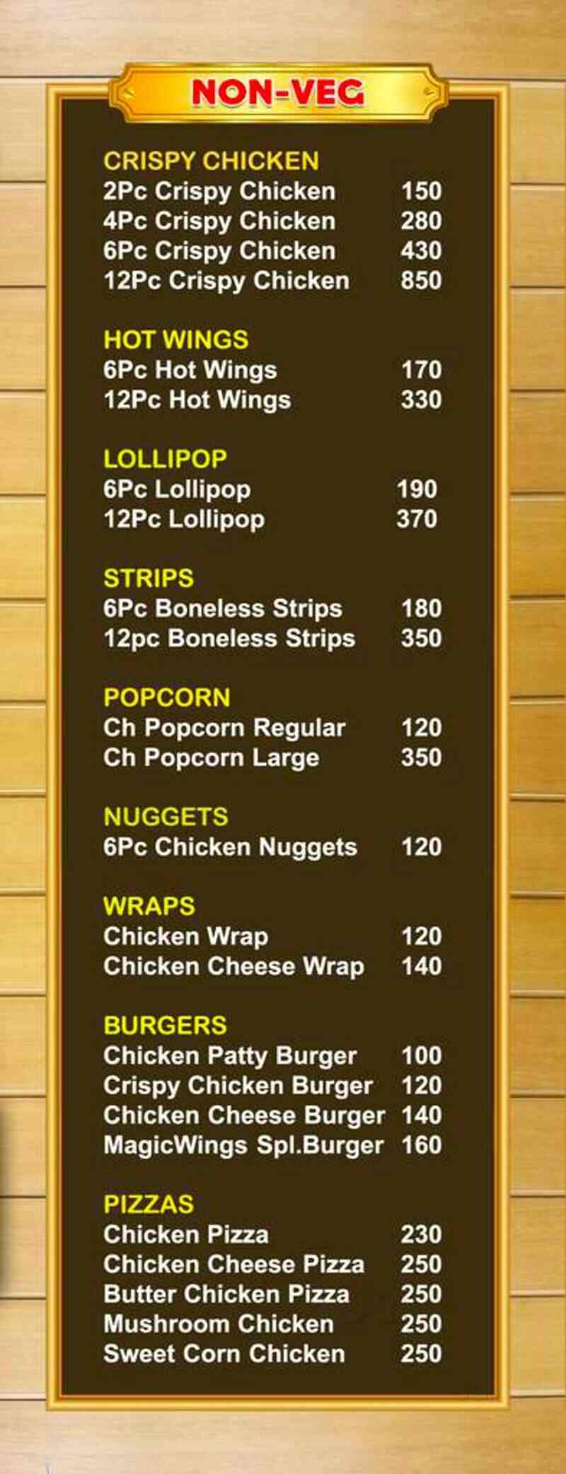 Magic Wings Fried Chicken Restaurant, Opposite to Victory Bazar