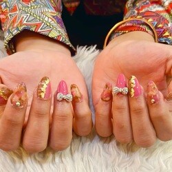 NAIL EXTENSIONS DONE TODAY BY OUR EXPERT NAIL TECHNICIAN NAIL EXTENSIONS  WITH GEL POLISH BOTH HANDS @1299/- INCLUDING GST | Instagram