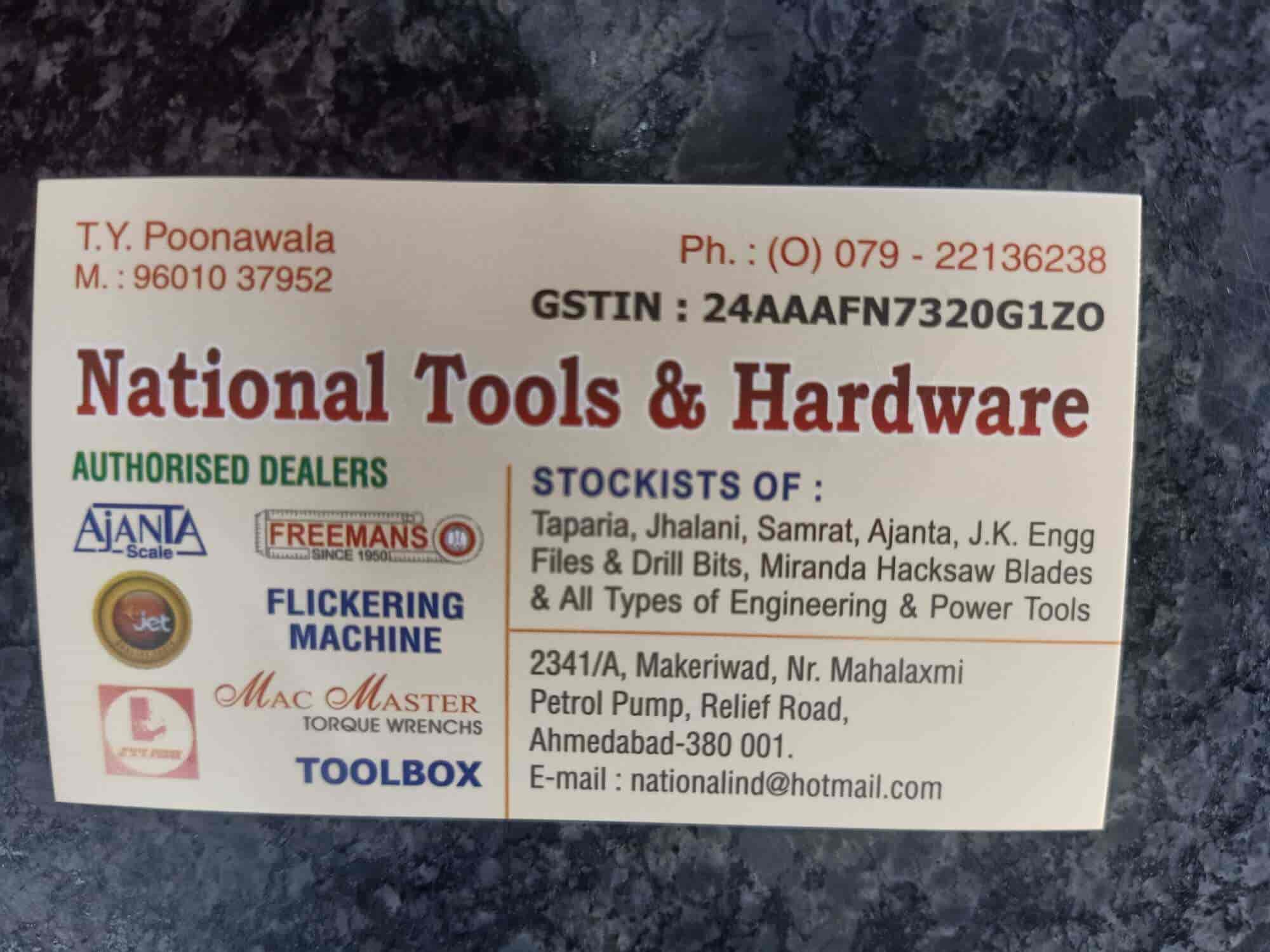 Catalogue National Tools Hardware in Relief Road Ahmedabad