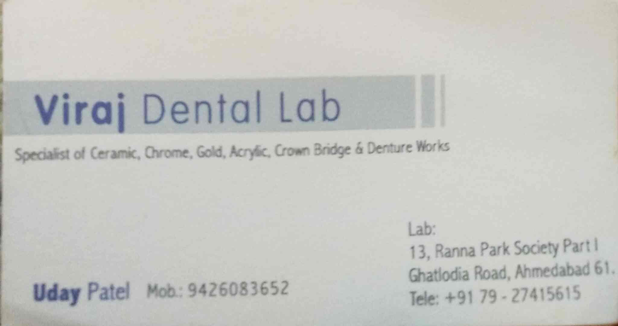 Viraj Dental Lab in Ghatlodiya,Ahmedabad Best Dental Laboratory in