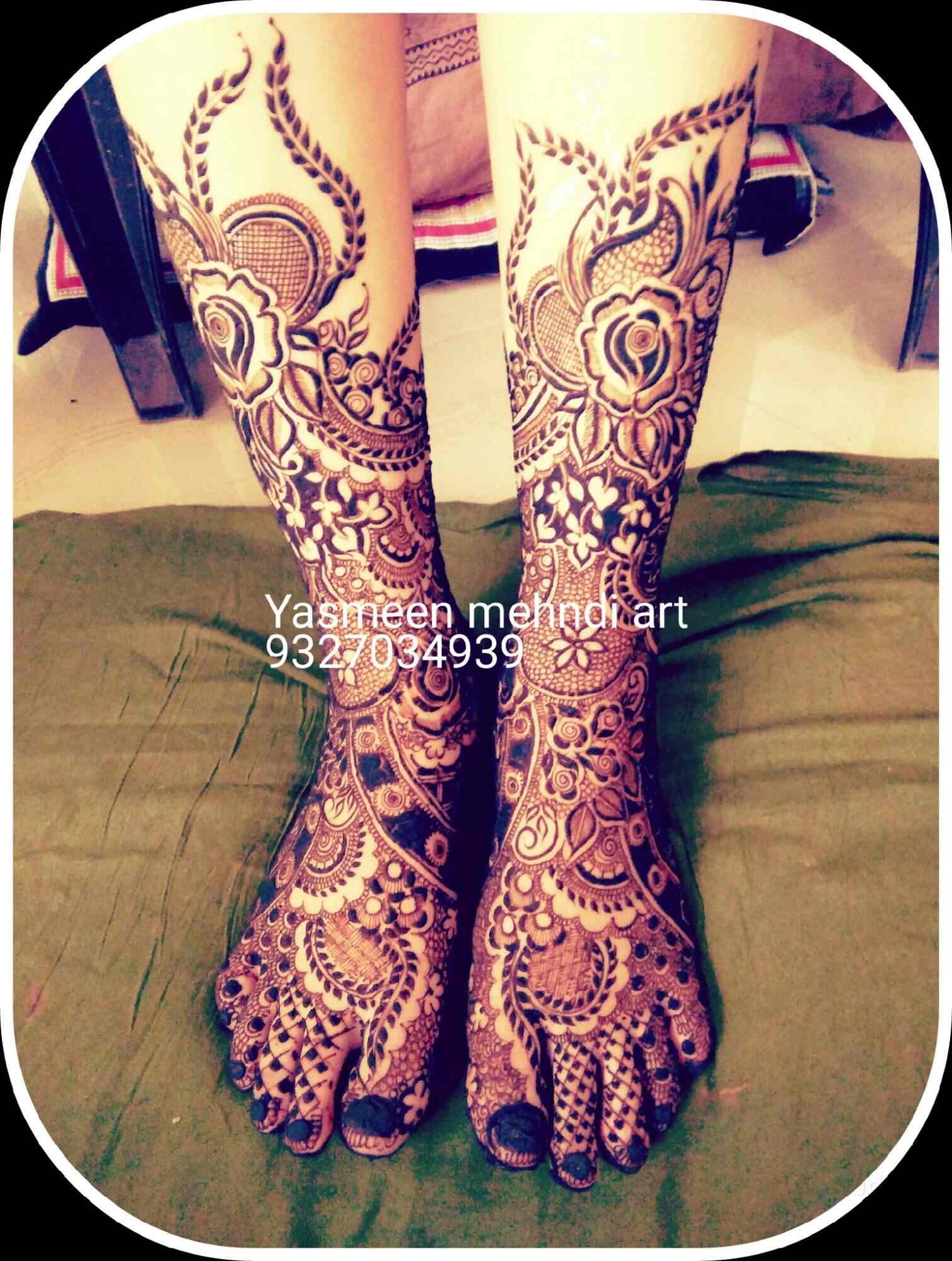 Half Leg Arabic Mehndi Design Service at best price in Gurgaon | ID:  7272272948