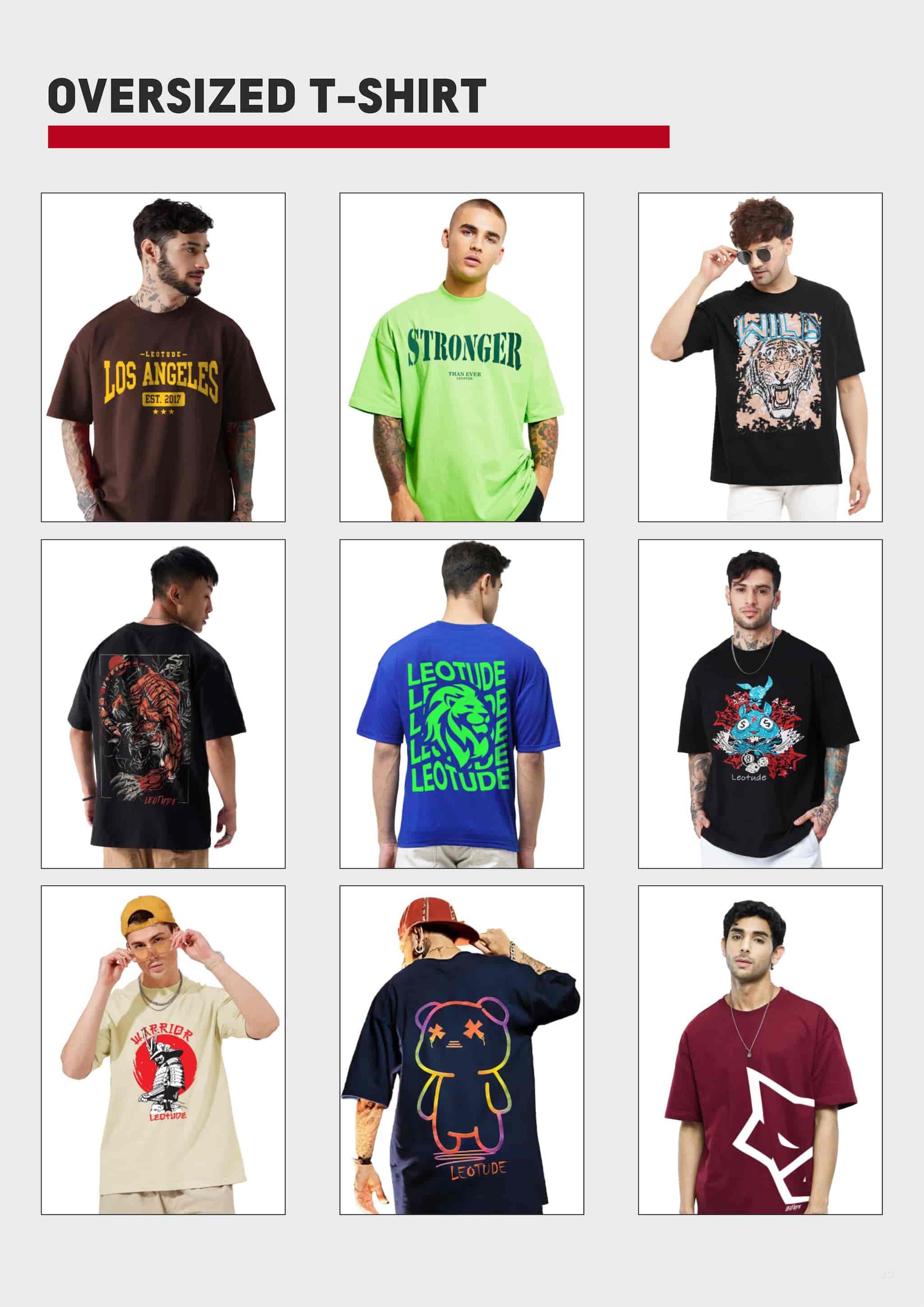 Leotude Oversized T-shirt in Ahmedabad at ₹ 110 ₹ 210 Pc by