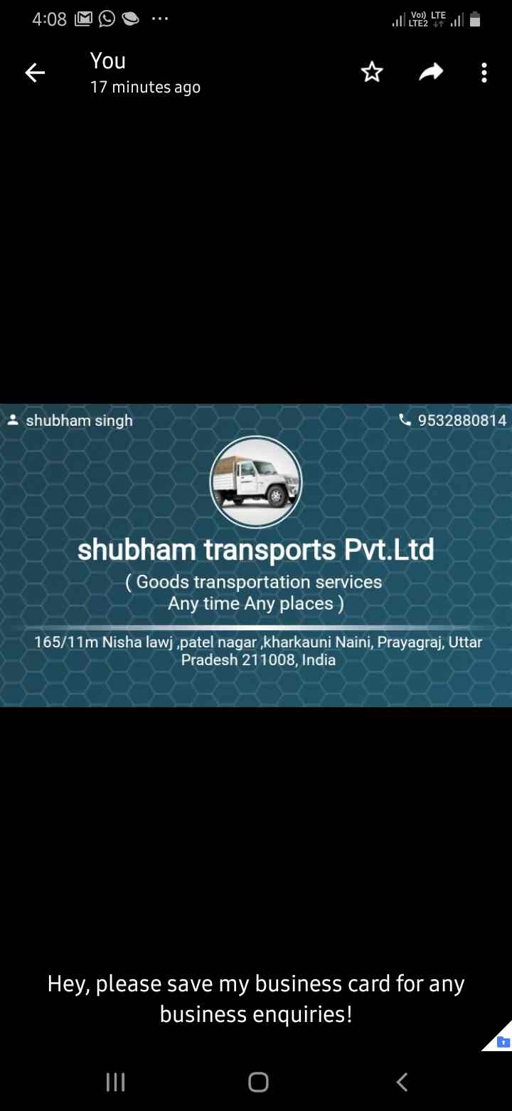 Catalogue Shubham transport in Naini , Allahabad Justdial