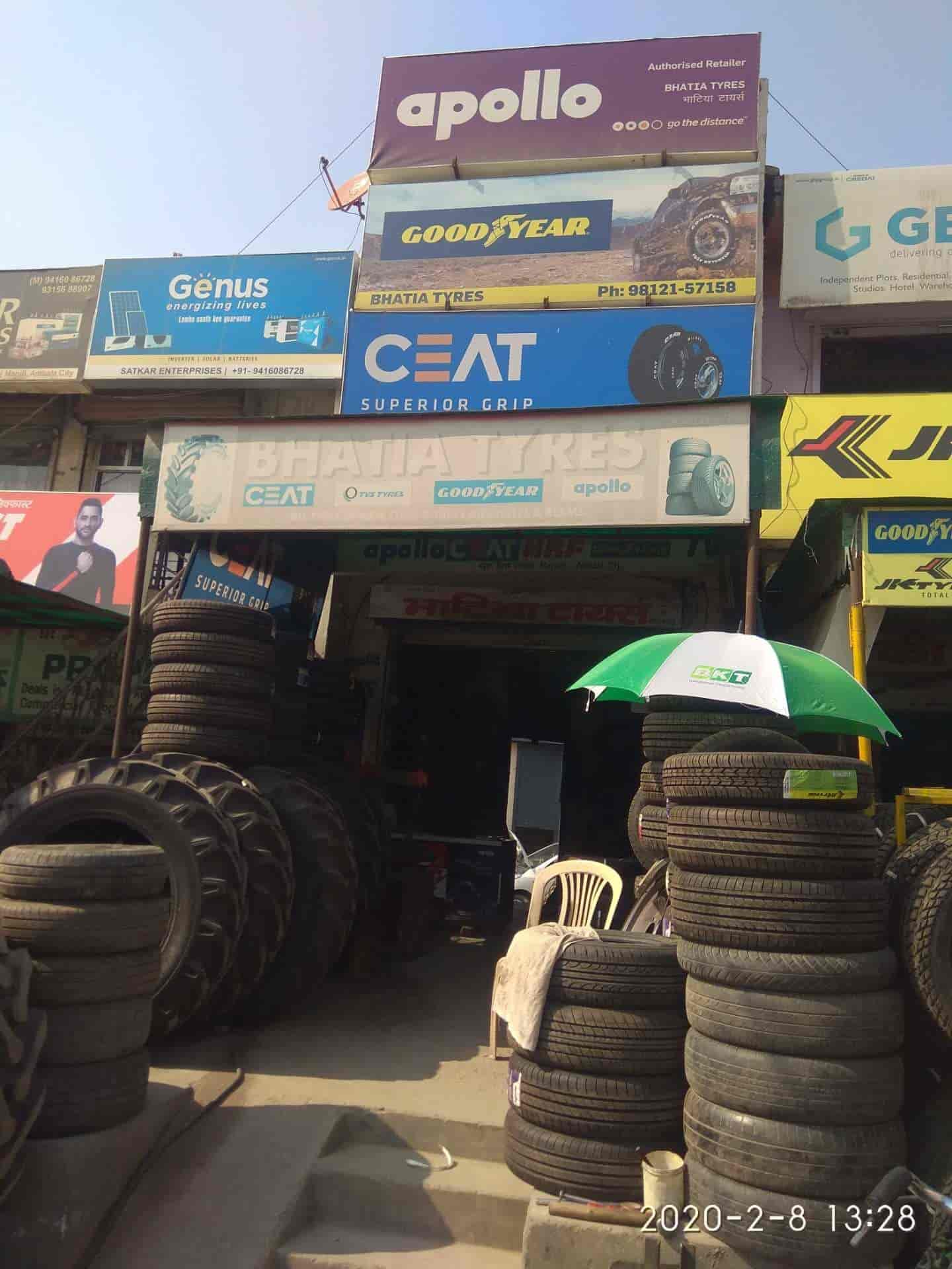 Bhatia Tyres in Ambala City,Ambala Best Car Tyre Dealers in Ambala