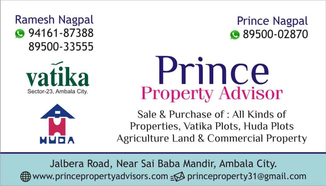 Prince Property Advisor in Jalbera Road,Ambala Best Estate Agents For