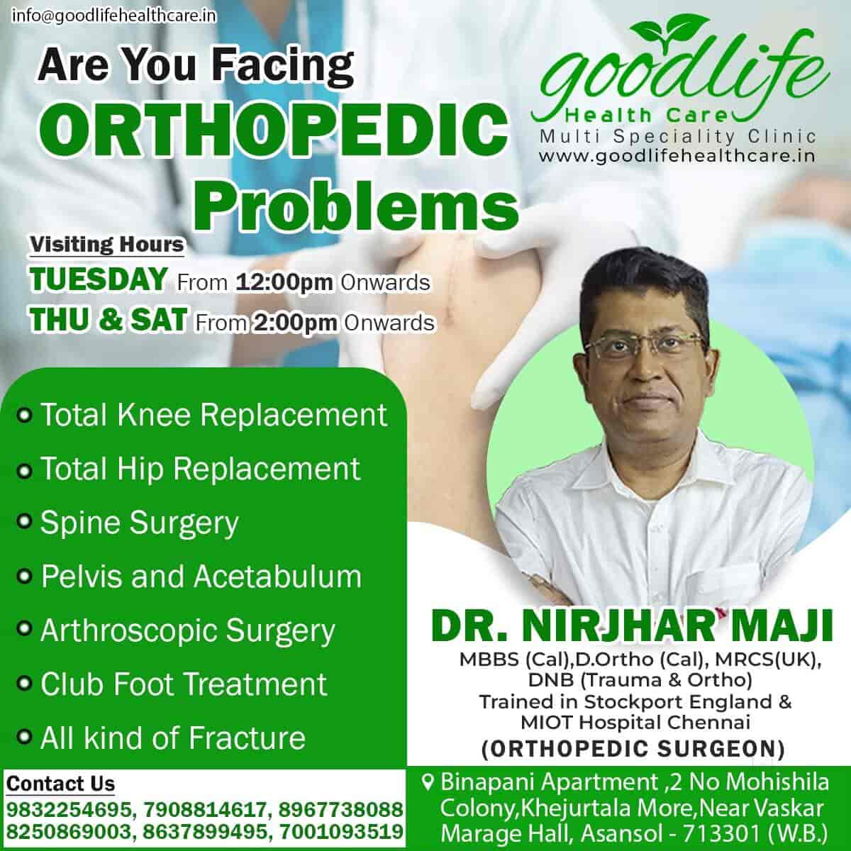 Goodlife Healthcare Multispeciality Clinic in Mohishila Colony,Asansol