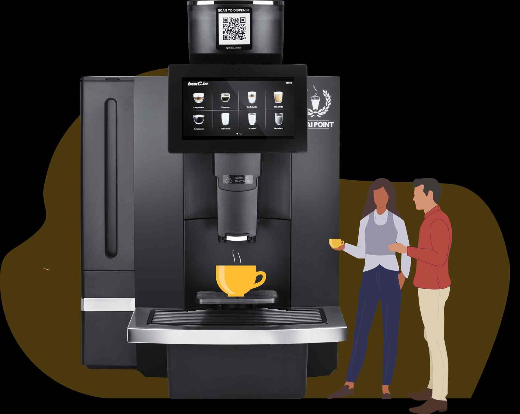 Top Smart Coffee Vending Machine Exporters in Bangalore स्मार्ट कॉफ़ी