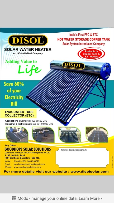 Top Kotak Urja Solar Water Heater in Whitefield - Best Kotak Urja Solar  Water Heater Bangalore - Justdial