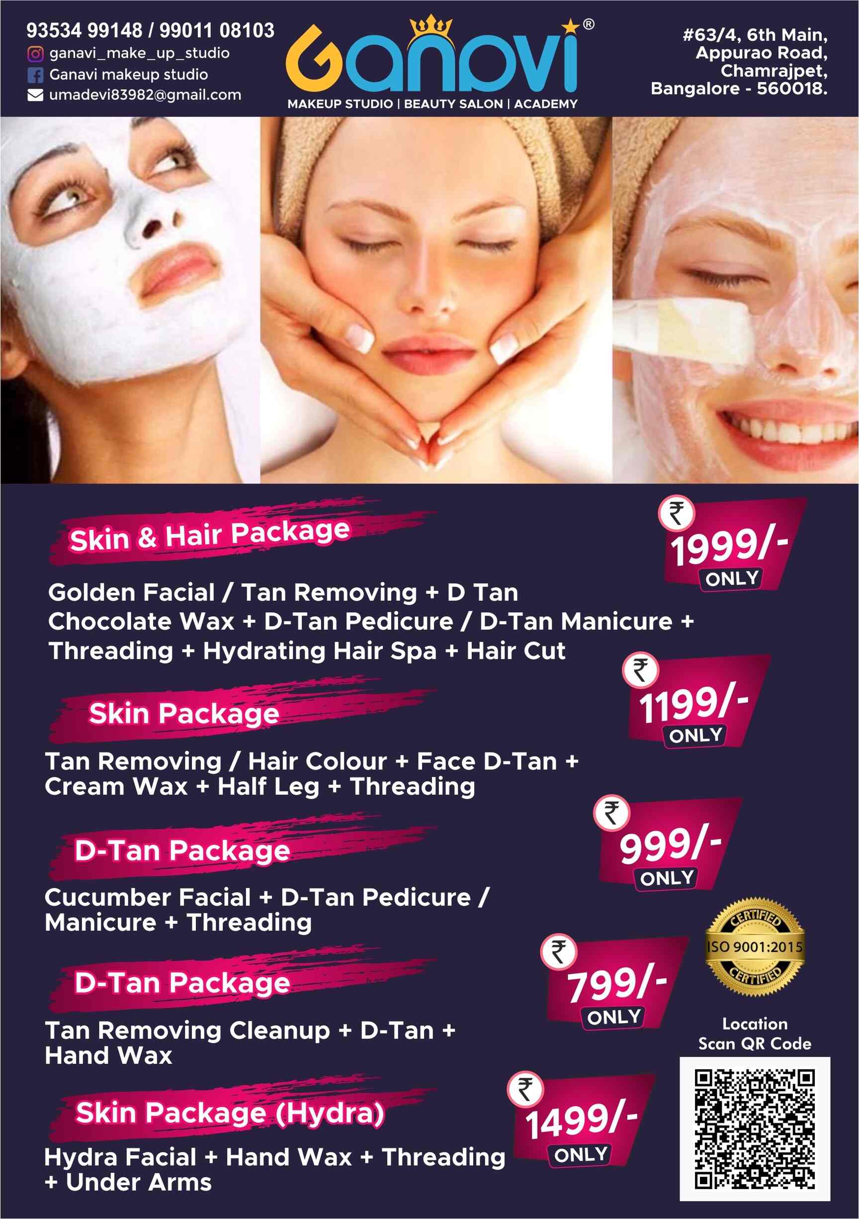 Top Beauty Parlours in Old Tharagupet,Bangalore Best Ladies Beauty
