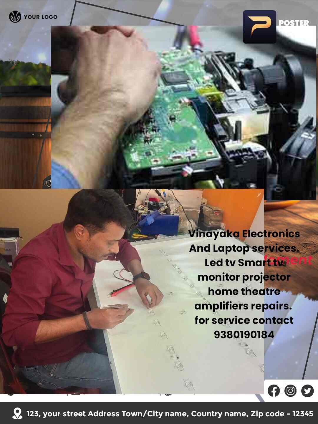 Vinayaka Electronics And Laptops Services in Near HP World Opposite