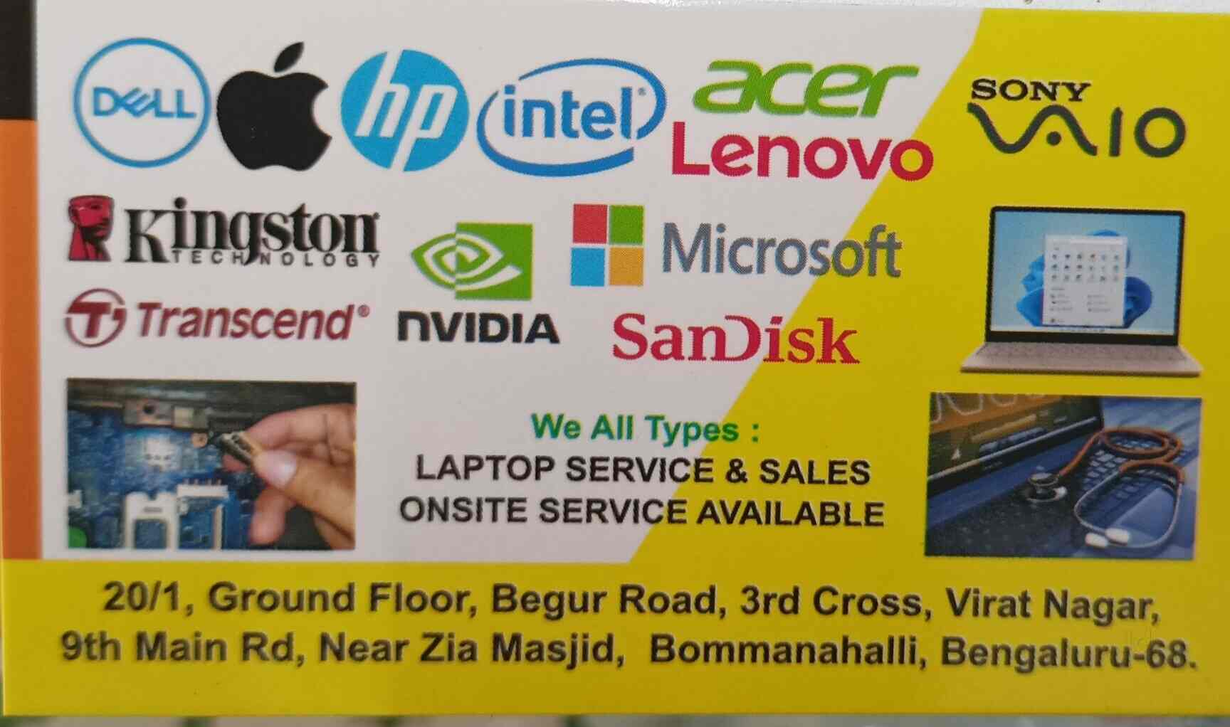A1 Cmputer Laptop Service Center in Bommanahalli,Bangalore Best