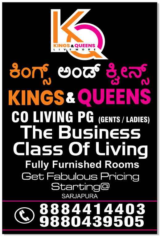 Book Kings And Queens Co Live Studio Rooms in Sarjapur Marathahalli