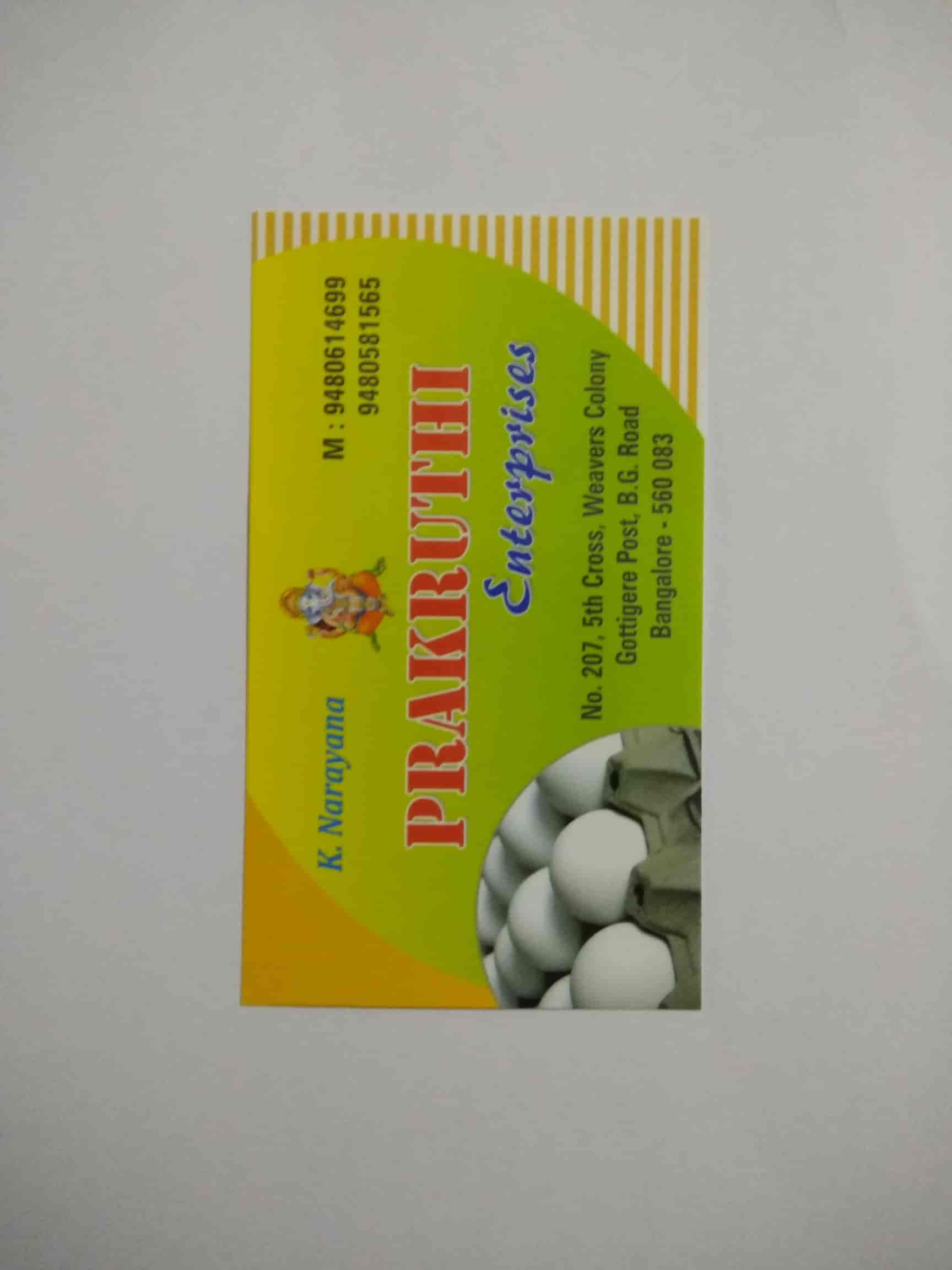 Prakruthi Egg Centre in Gottigere,Bangalore - Best Egg Retailers in ...