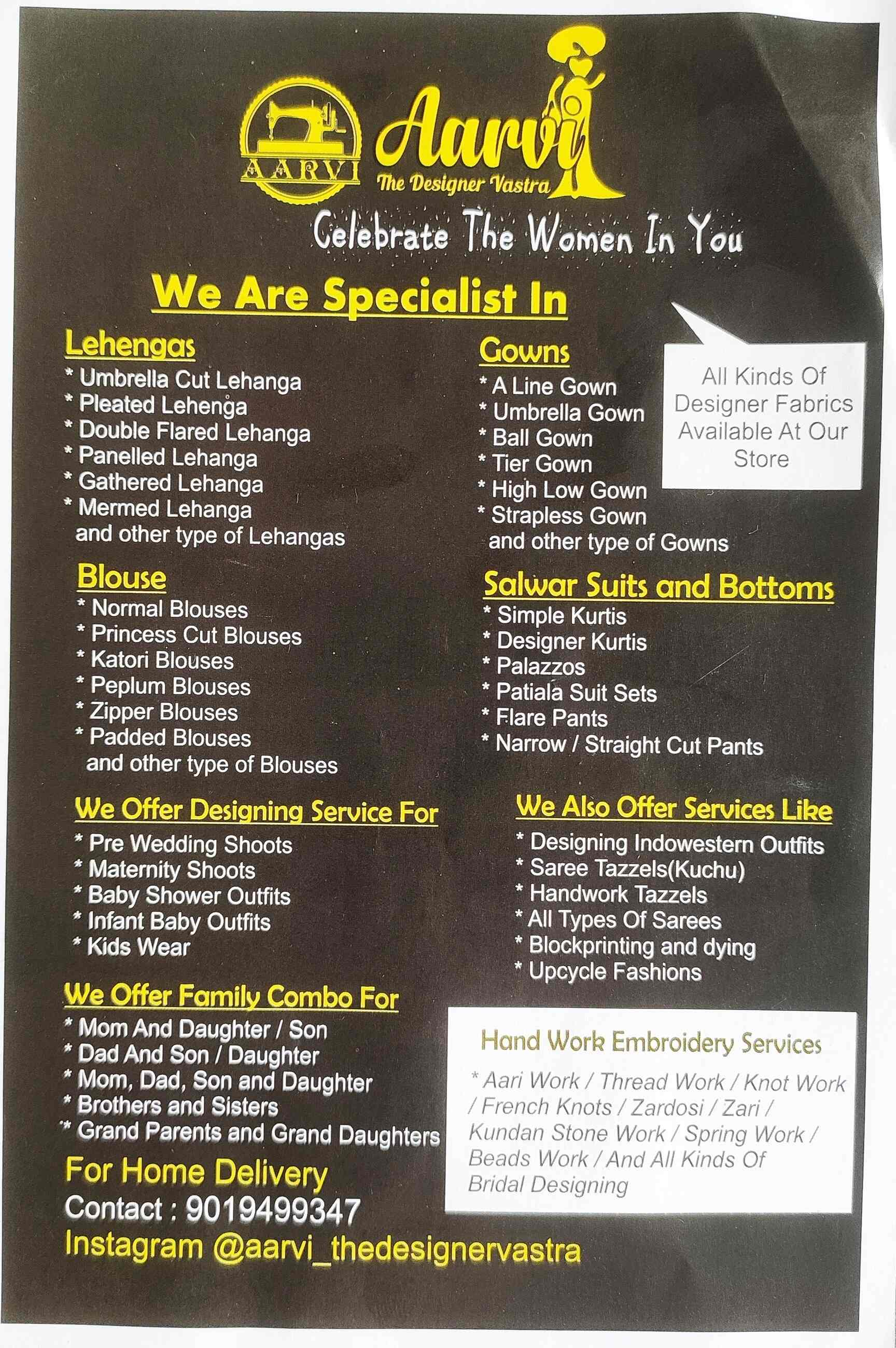 Aarvi The Designer Vastra in T Dasarahalli,Bangalore Best Boutiques