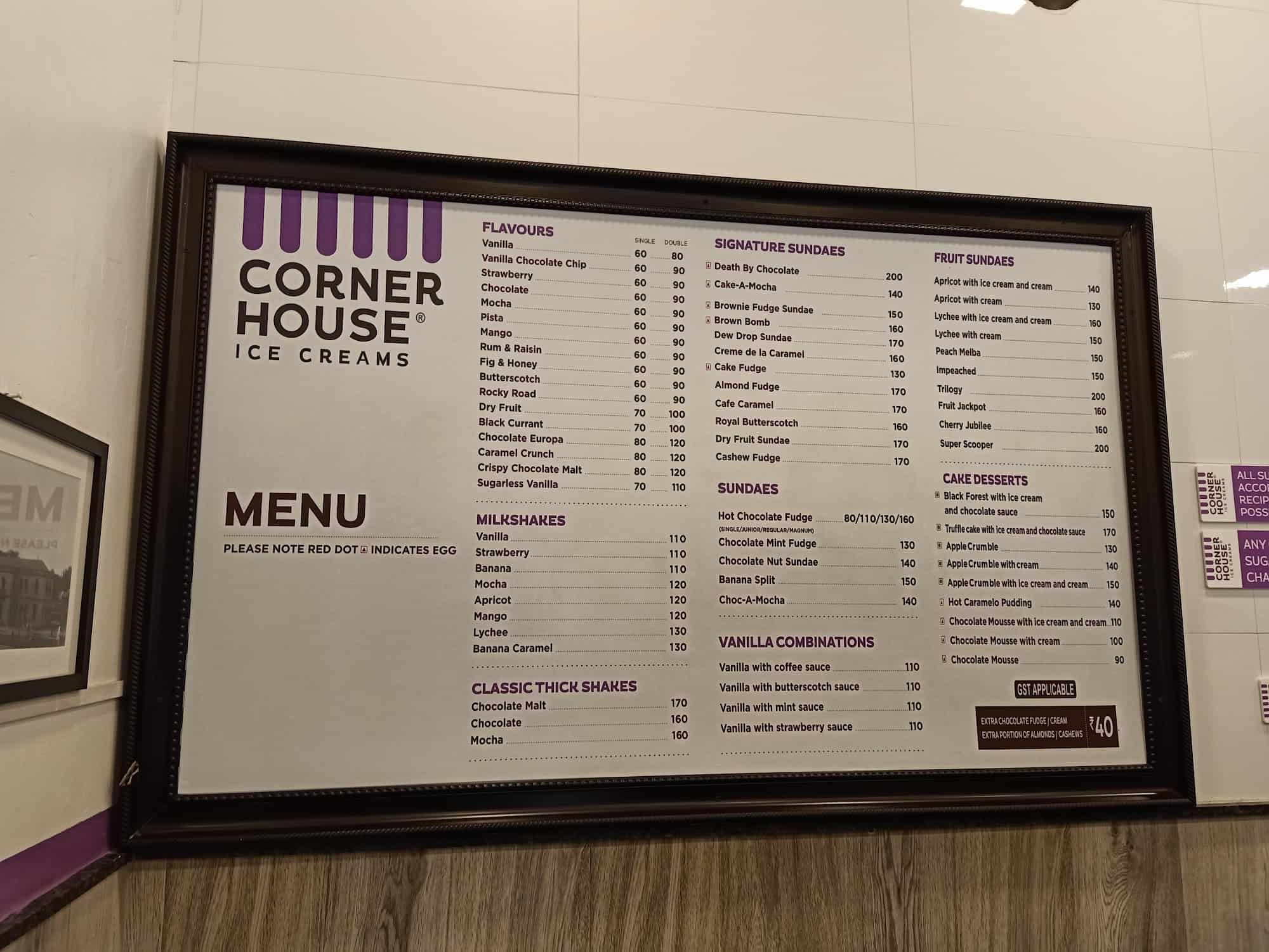 Find list of Corner House Ice Cream Parlours in Vidyaranyapura