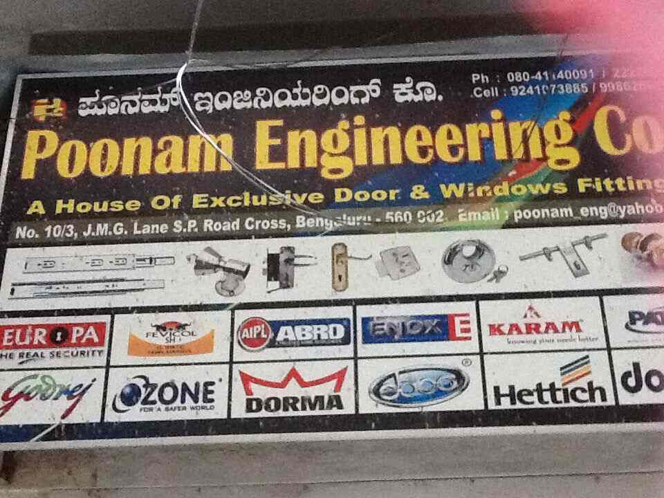 Poonam Engineering Co in Sp Road,Bangalore Best Hardware Shops in