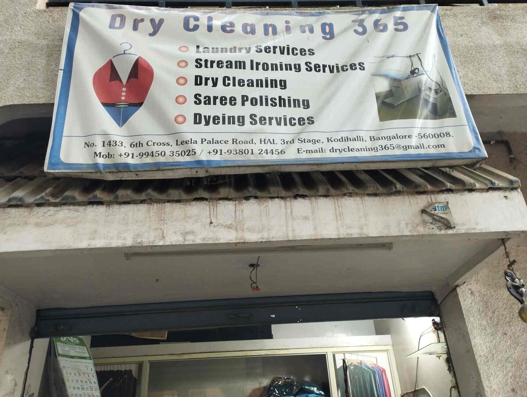 Dry Cleaning 365 in HAL 3rd Stage,Bangalore Best Dry Cleaners in