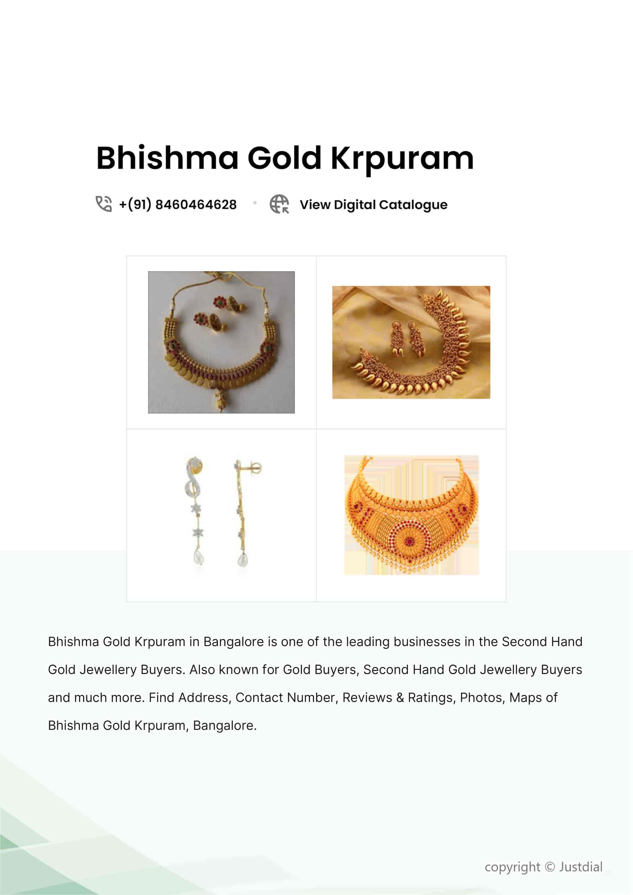 Designer Second Hand Gold Necklace Set 24 Carat in Bangalore at