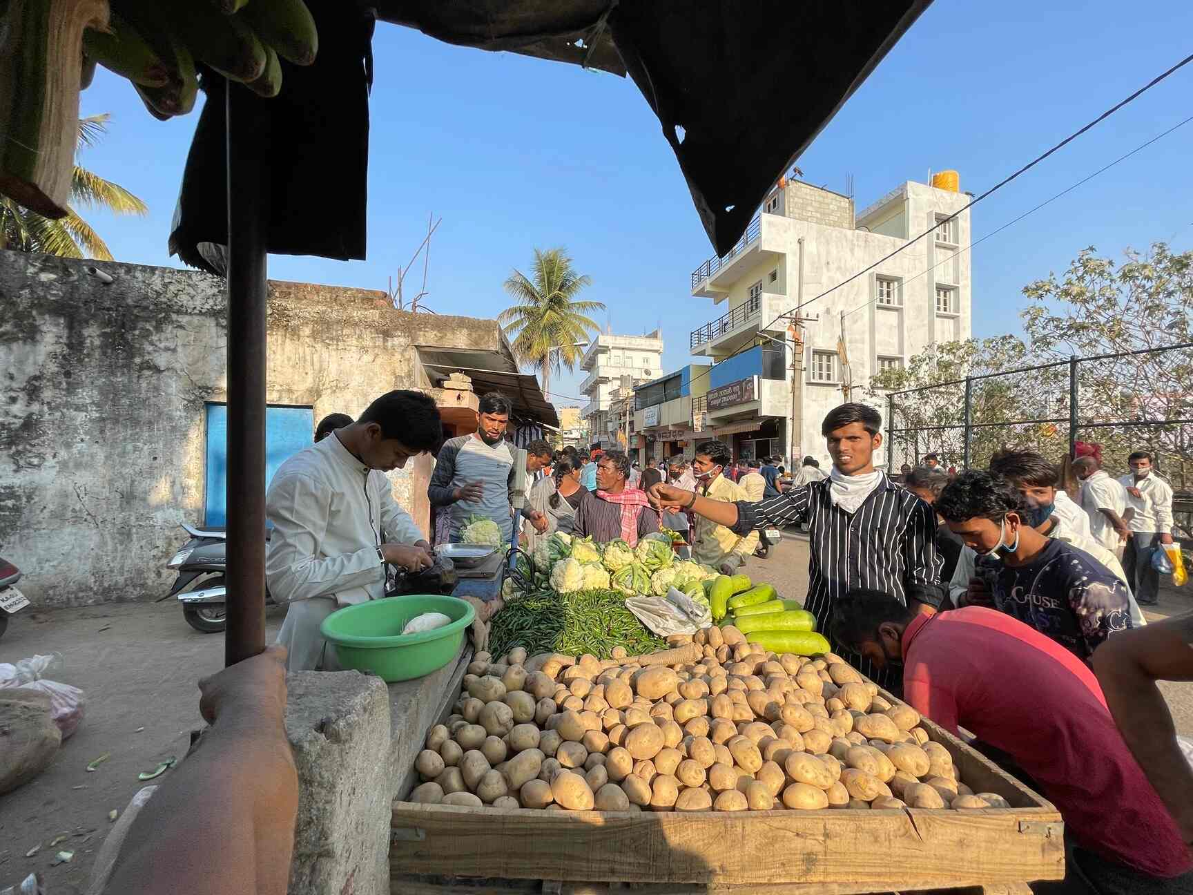Aslam Vegetable Market in Nayandahalli,Bangalore Best Fruit Vendors