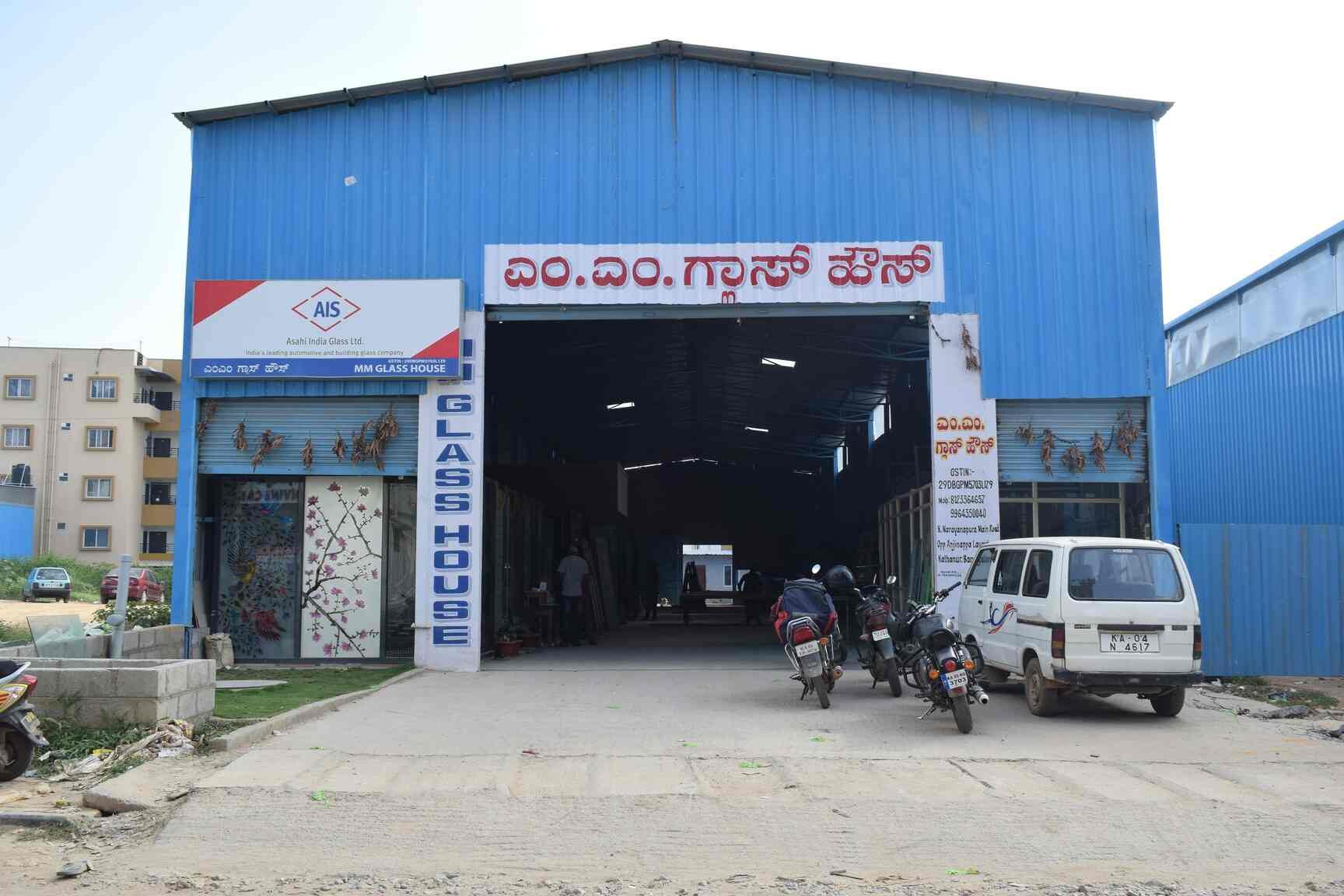 M M Glass House in Kothanur,Bangalore Best Stained Glass Job Works in