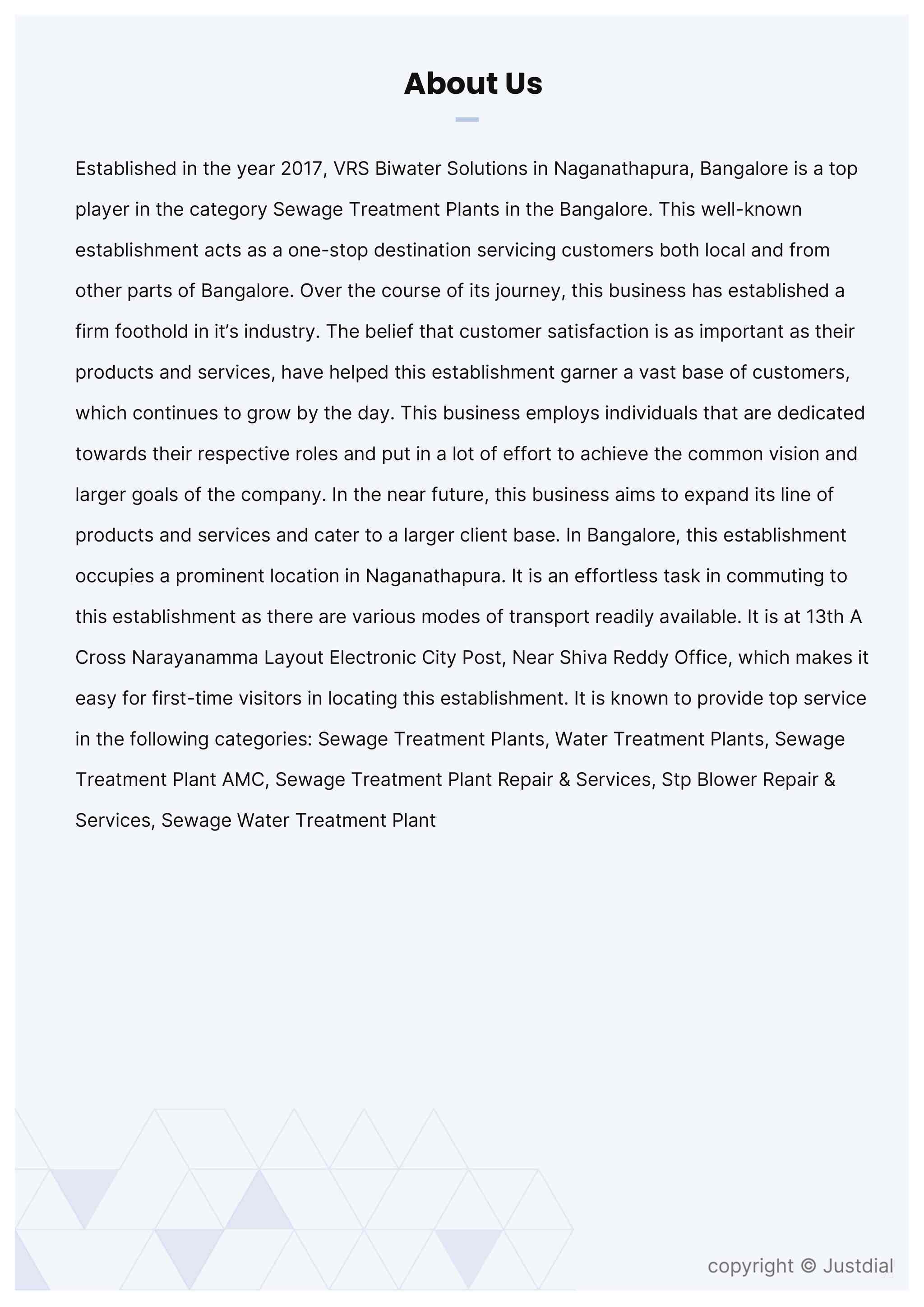 Prefabricated Modular Sewage Treatment Plant in Bangalore at ₹