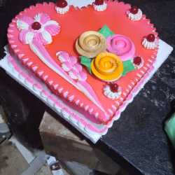 Christmas Cake With Red Ribbon 24x7 Home delivery of Cake in BELLARY ROAD  Banglore