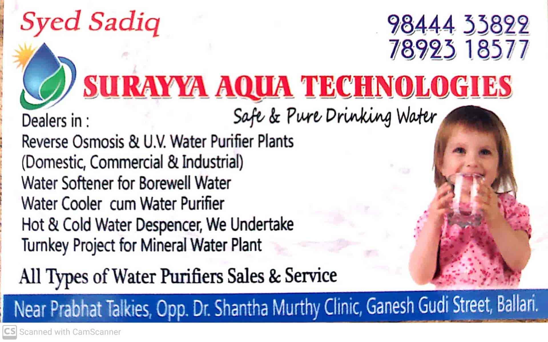 Uday Aqua Technologies in Bellary HO,Bellary Best Ro Water Purifier