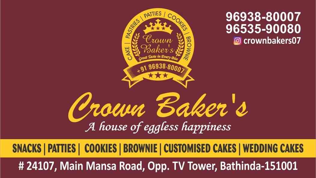 Crown Bakers in Near Guru Ki Nagri,Bhatinda Best Cake Shops in