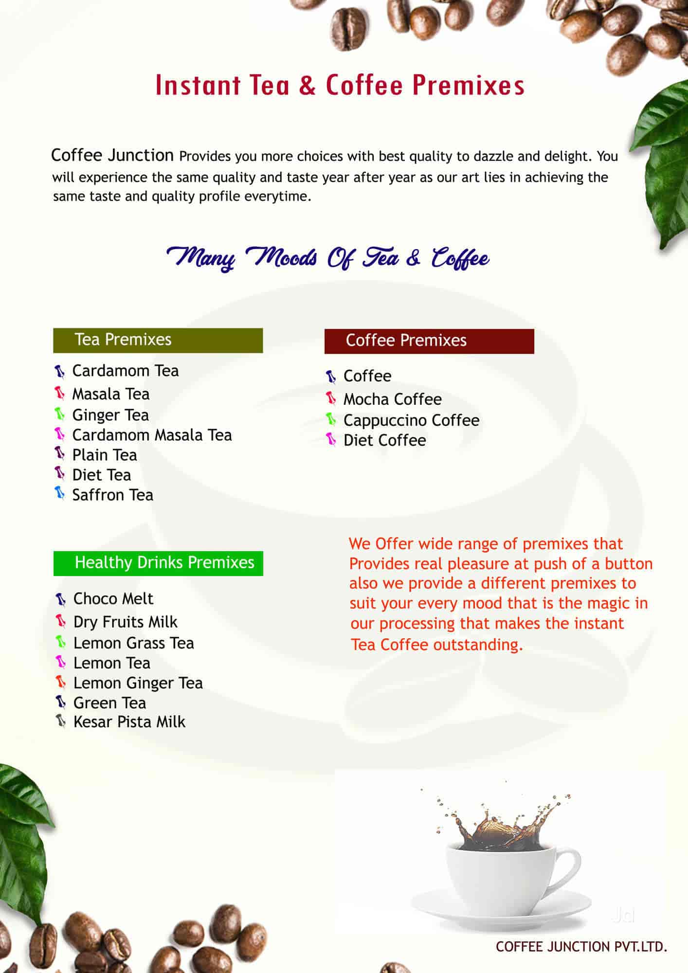 Top Coffee Premix Dealers in RaipurChhattisgarh Best Coffee Premix
