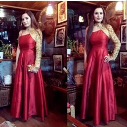 dress designers in chandigarh Ujjayra By Anjali Sharma Sector 11b,Chandigarh - Best Fashion near me in Chandigarh girl's maxi dress Length:Chapel Wide 90
