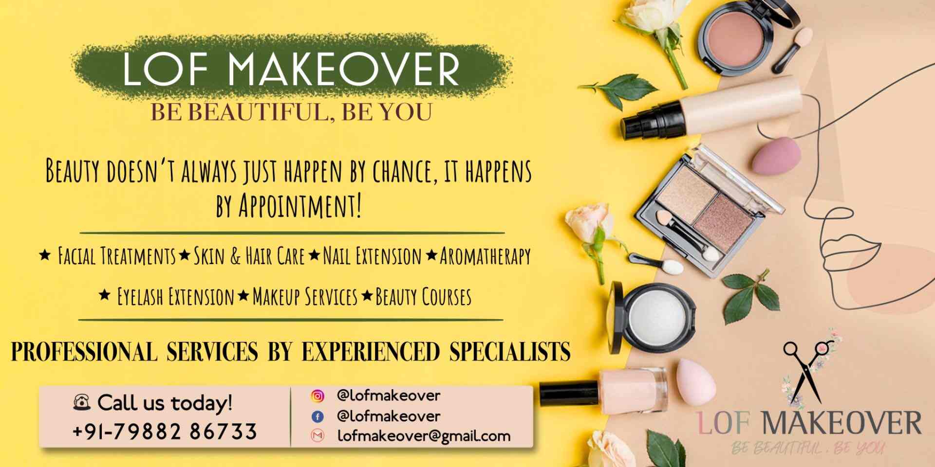 Lof Makeover in Dhakoli,Chandigarh Best Beauty Parlours For Nail Extension in Chandigarh