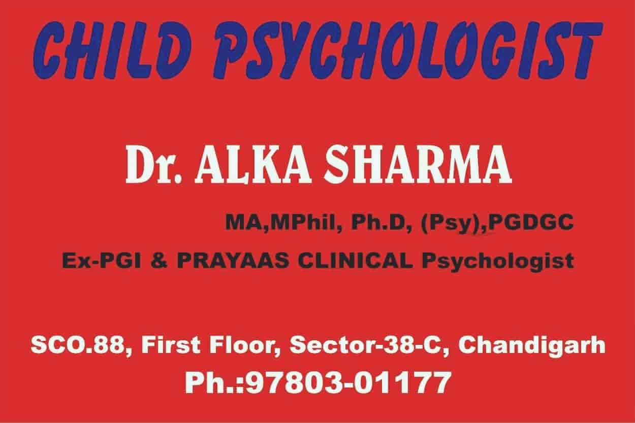 Dr. Alka Sharma in Chandigarh Sector 38c,Chandigarh Best Psychologist