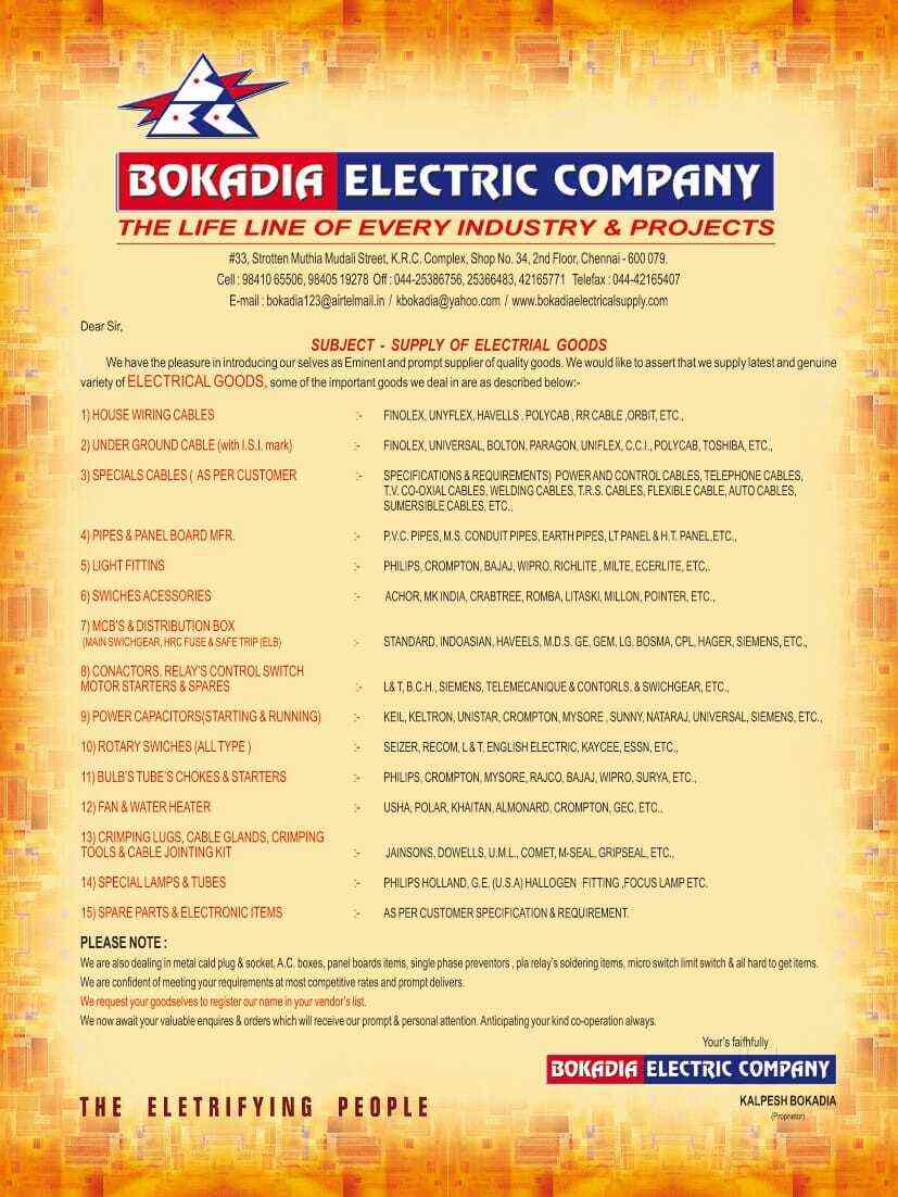 Top Abb Electrical Goods Dealers in Parrys Best Abb Electrical Goods