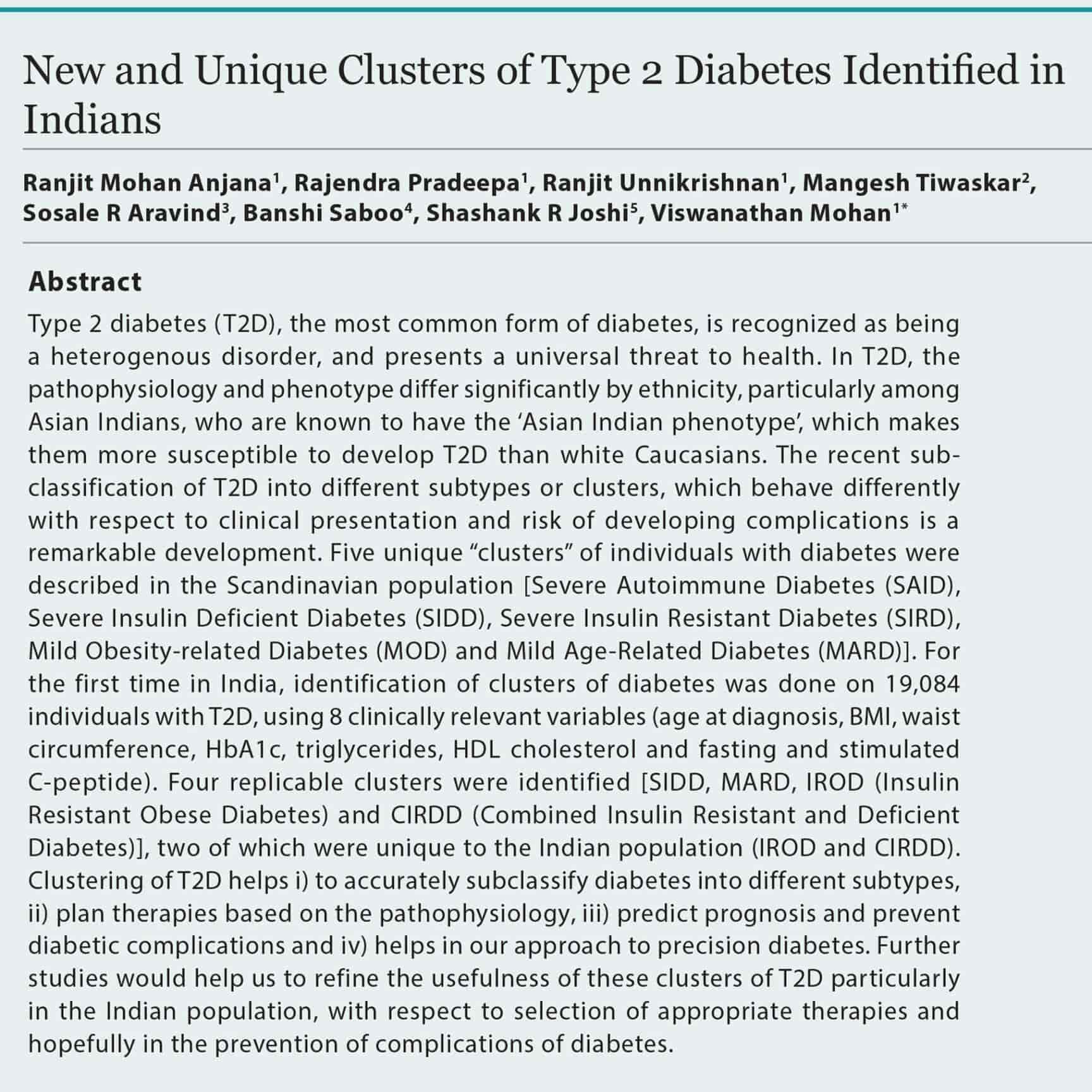 Find list of Dr. Mohan's Diabetes Specialities Centre in Pammal Dr