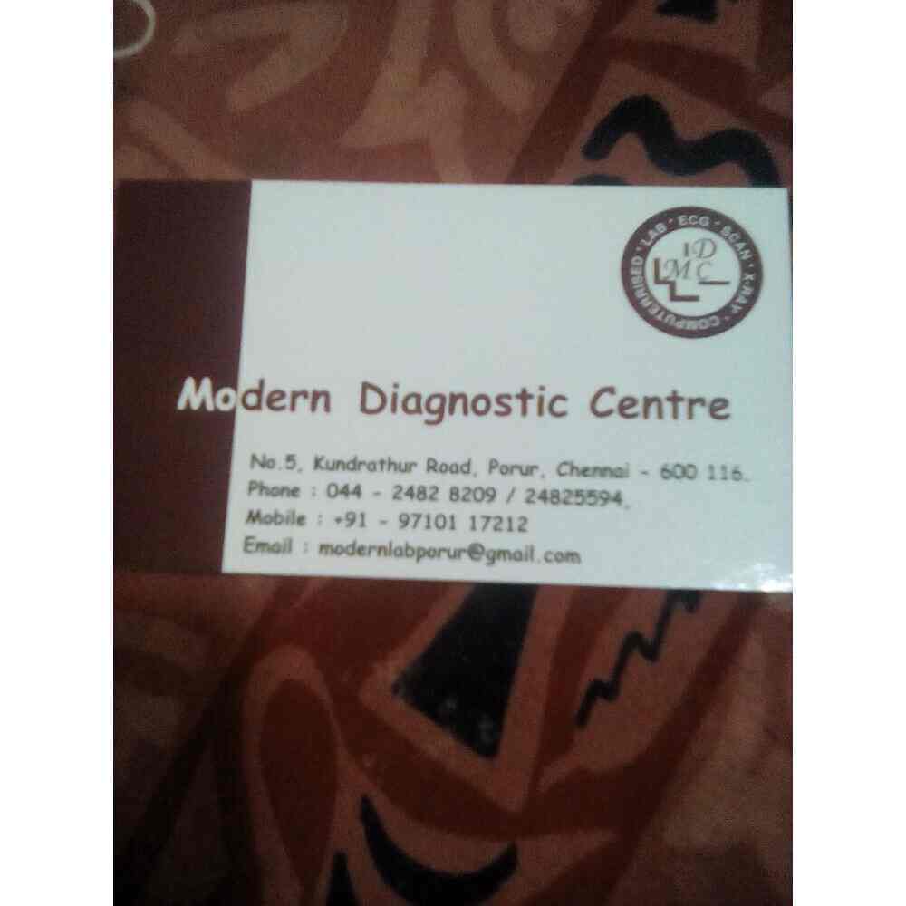 Modern Diagnostic Centre in Porur,Chennai Best Diagnostic Centres in