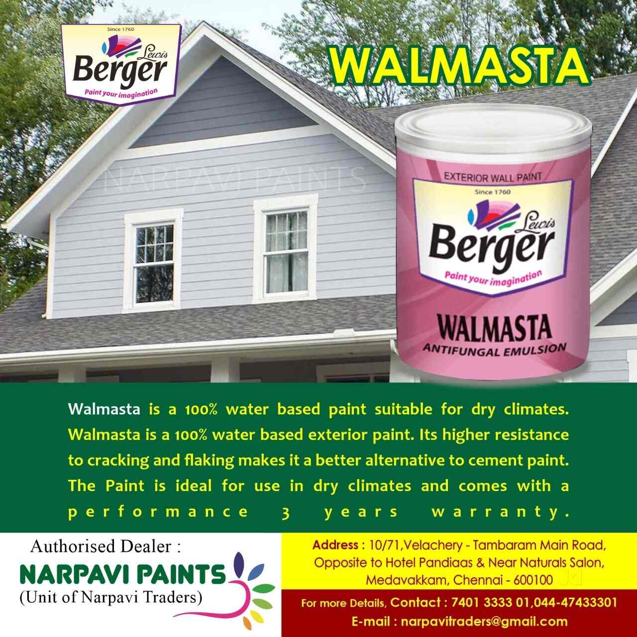 Top Berger Paints Wall Putty Dealers in Chennai वाल पुट्टी डीलर्स