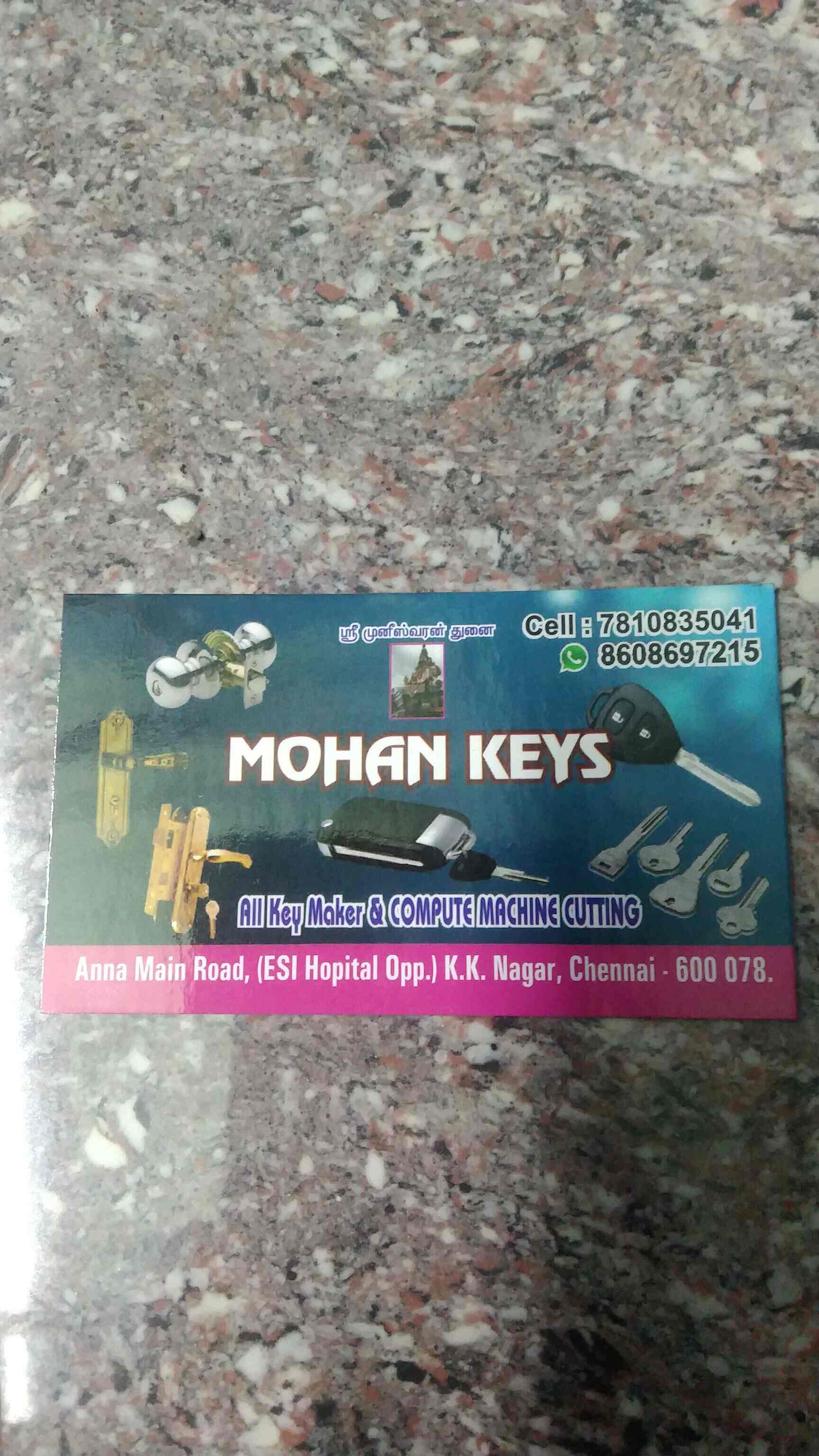 Top Duplicate Key Makers For Door Latch in K K Nagar, Chennai near me