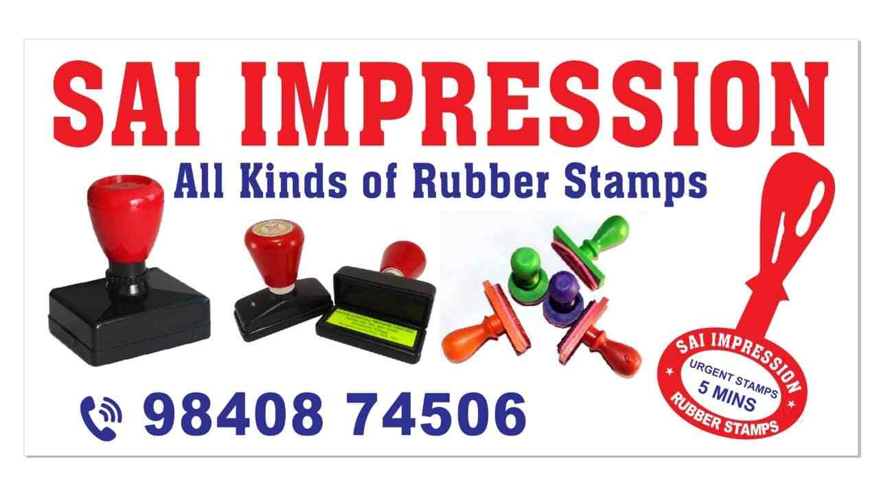 Sai Impression Rubber Stamp Shop in Velacheri,Chennai Best