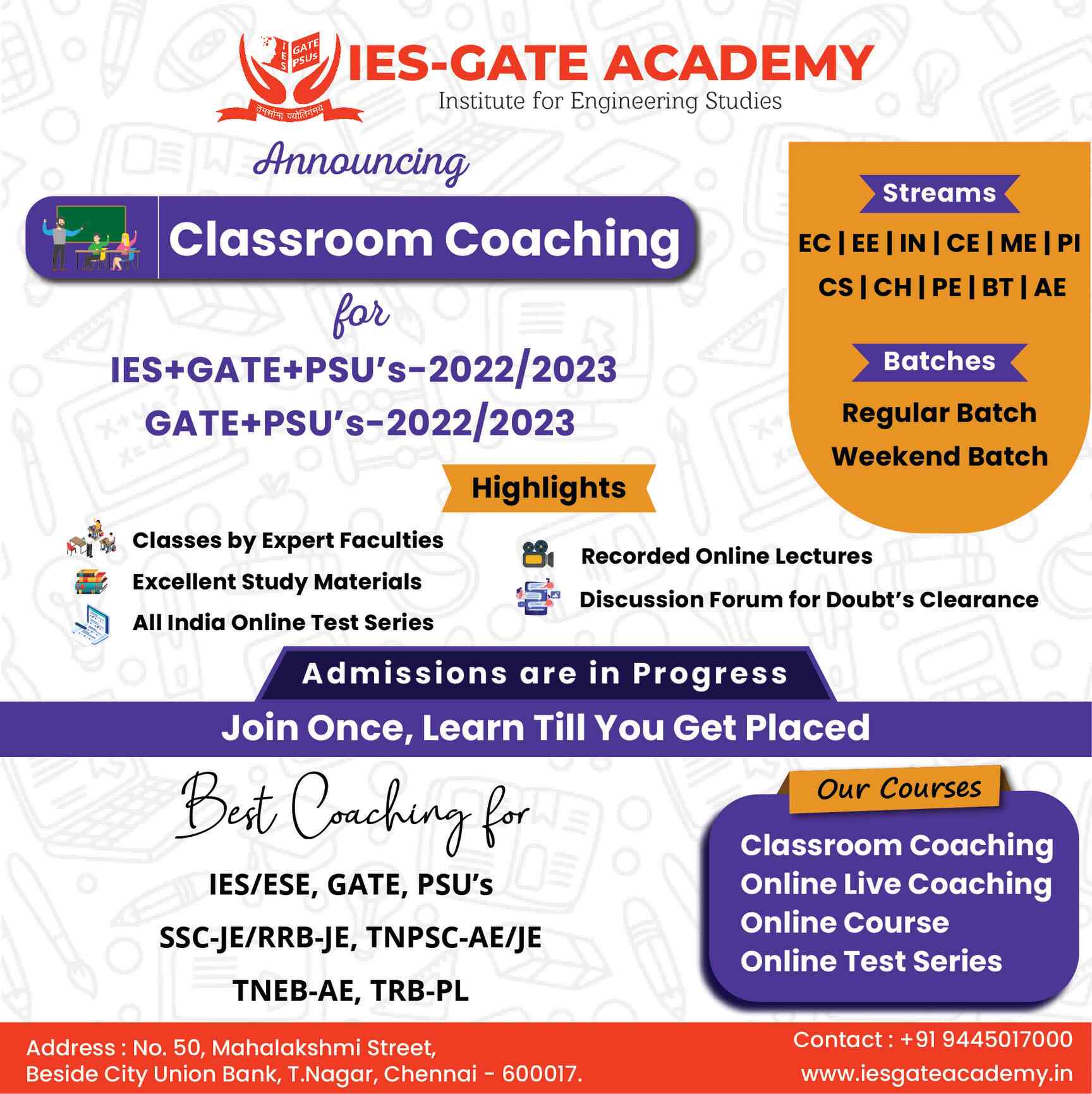 Ies Gate Academy in For Women Ac48 3rdstreet 6th Main Road,Chennai