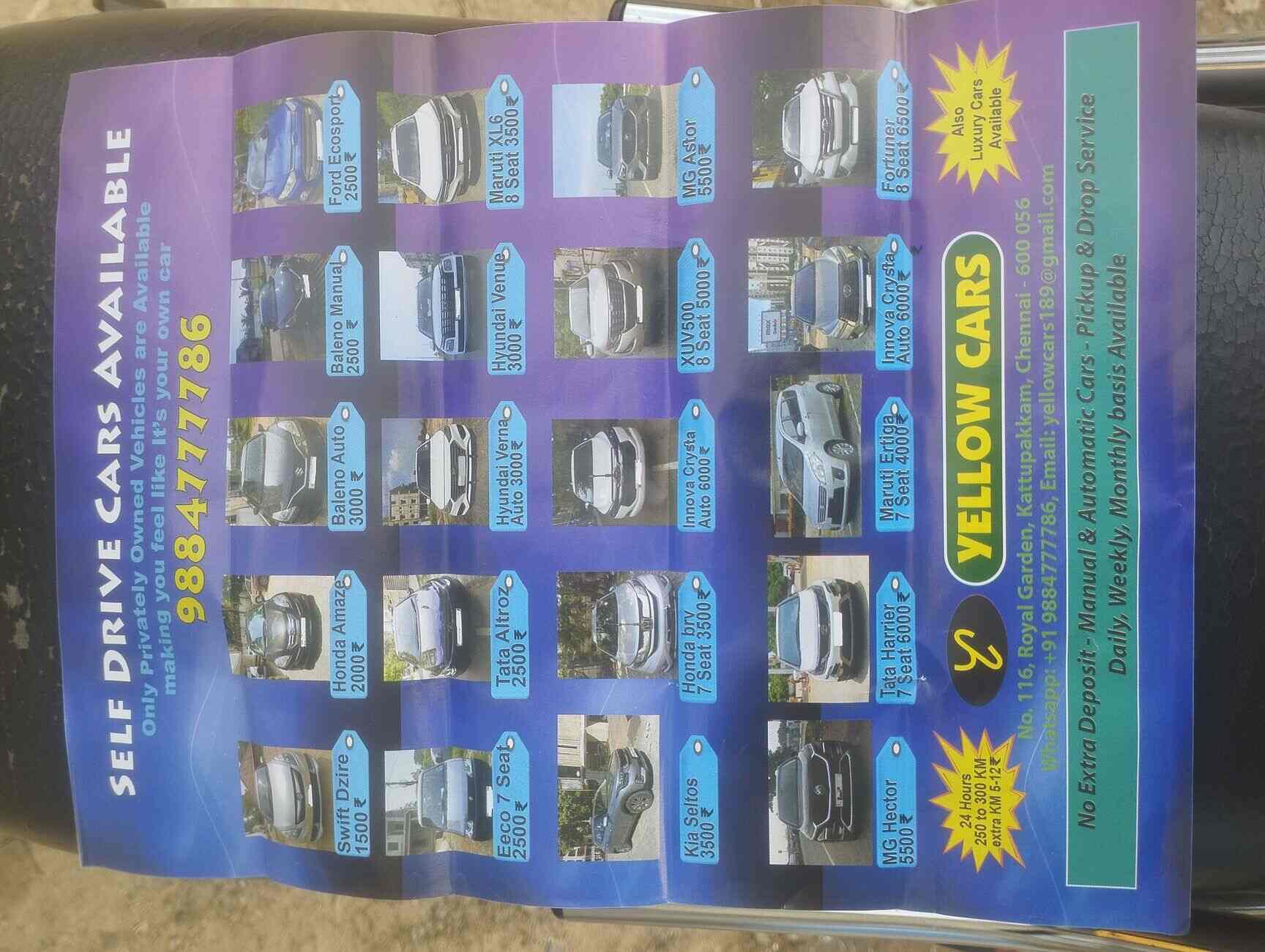 Yellow Cars Self Drive Cars in Kattupakkam,Chennai Best Car Rental