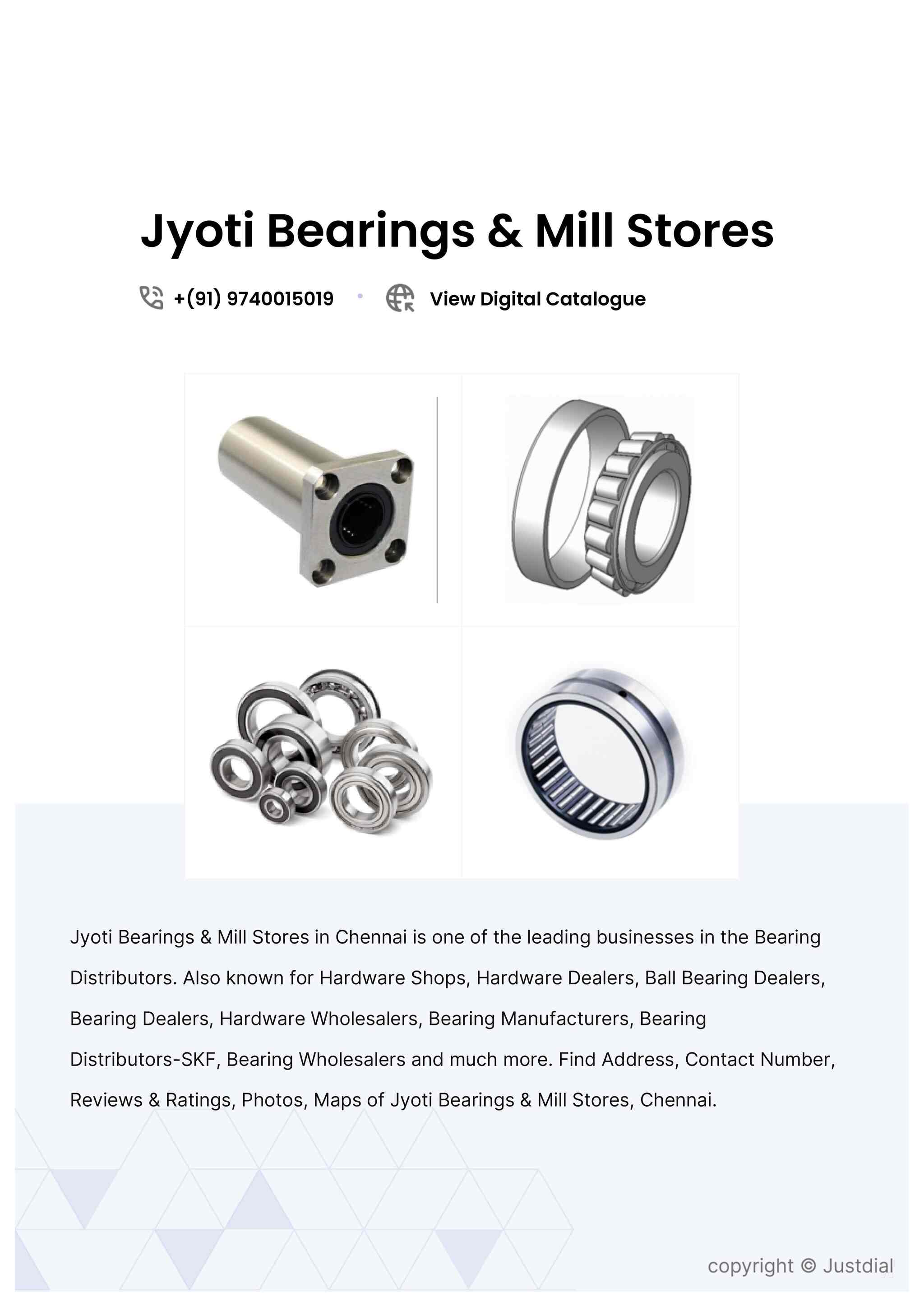 Jyoti Bearing And Mill Stores in Chennai Best Share Brokers in