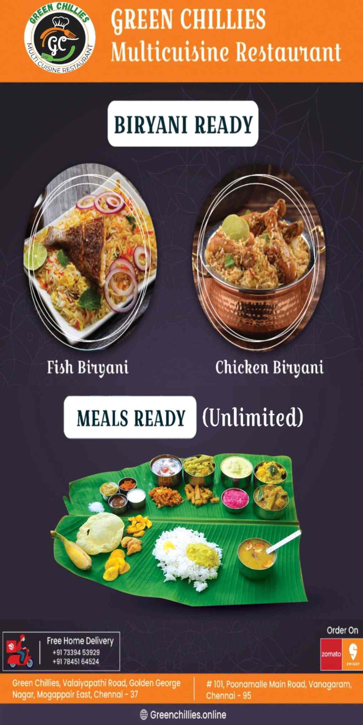 Green Chillies in vanagaram,Chennai Best Restaurants in Chennai