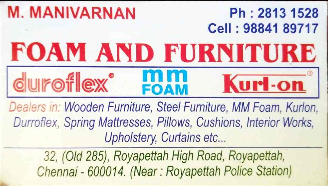 Foam And Furniture in Royapettah,Chennai Best Garden Furniture