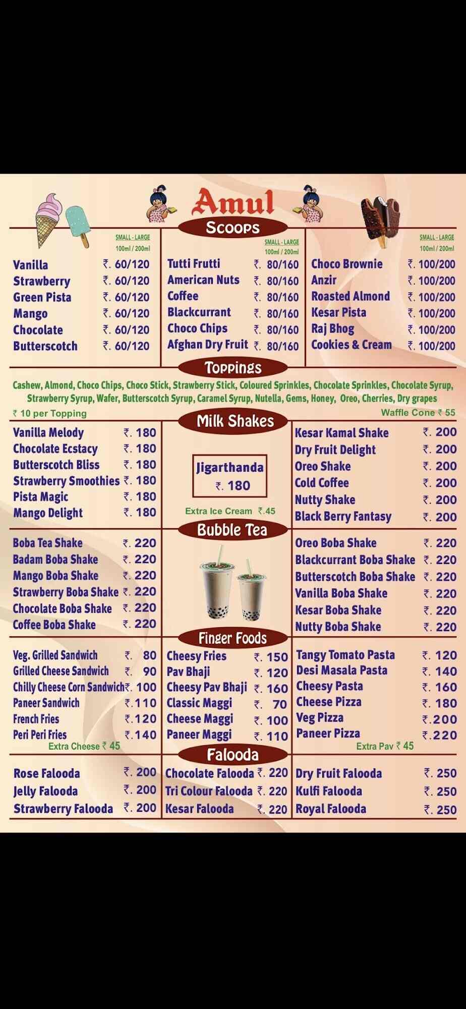 Amul Scooping Parlour in Thiruvanmiyur,Chennai Best Ice Cream
