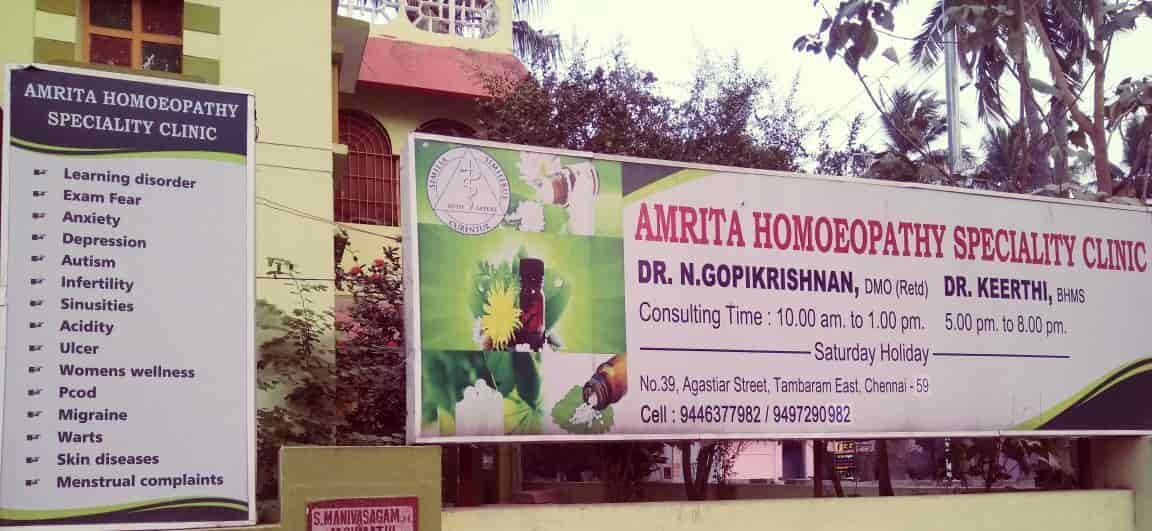 Amrita Homeopathic Speciality Clinic, Tambaram East Clinics in