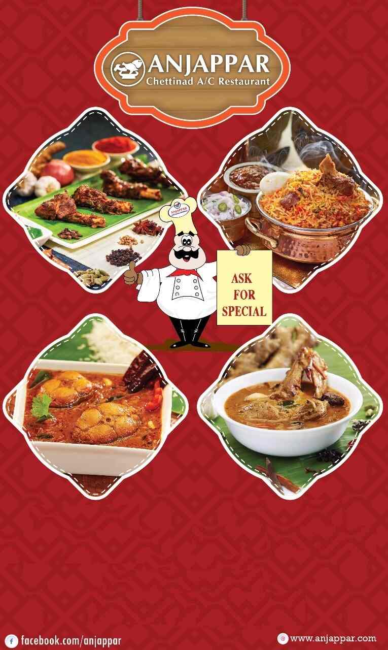 Anjappar Chettinad Restaurant in Kilpauk,Chennai Order Food Online