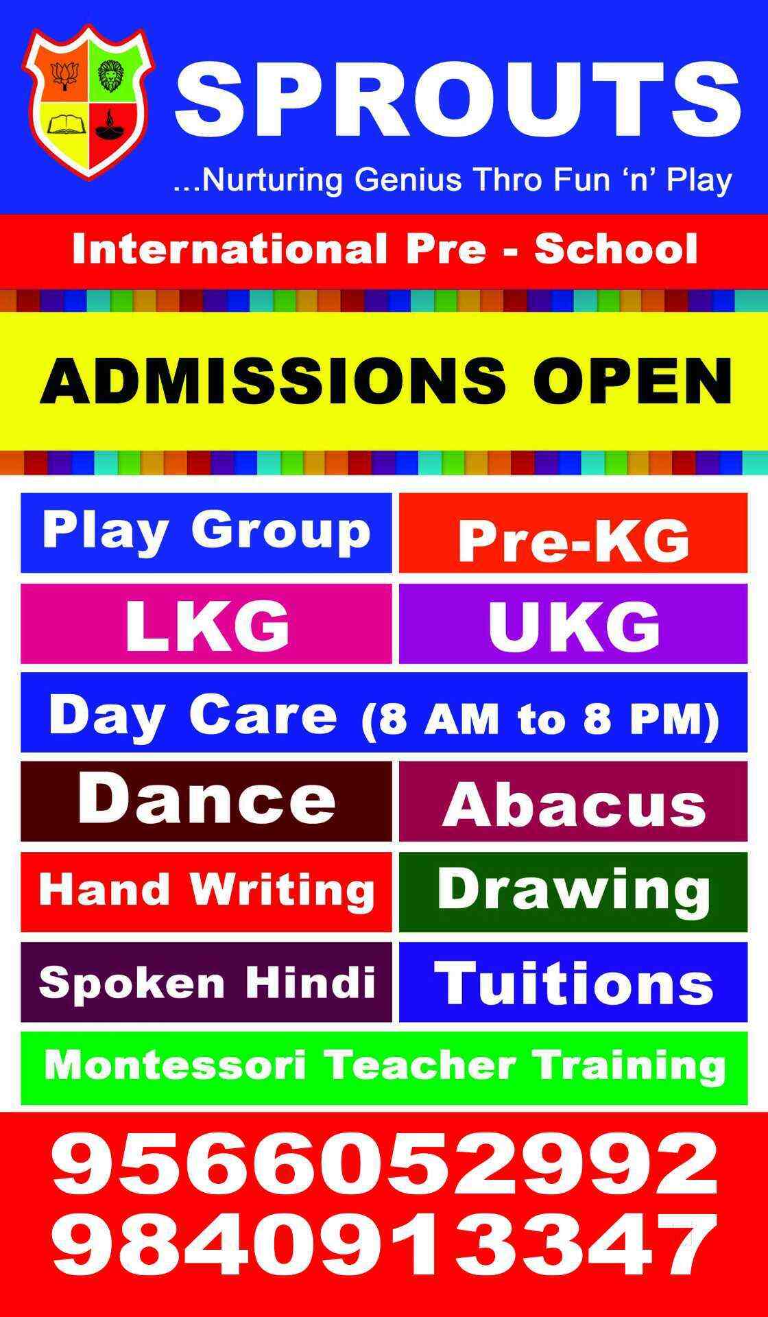 Sprouts International Pre School in Madipakkam,Chennai Best