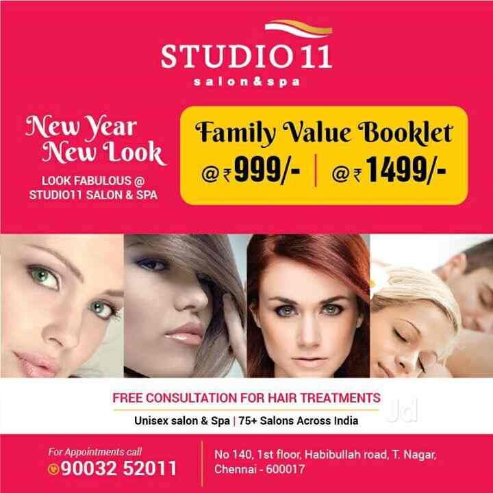 Studio 11 Salon & Spa in T Nagar,Chennai Best Beauty Parlours For