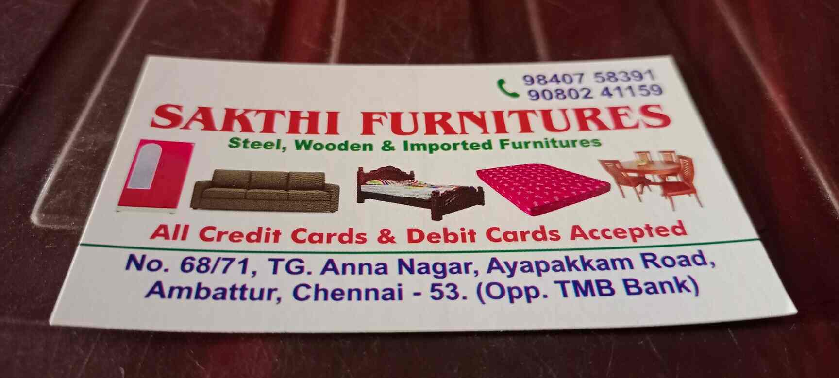 Sakthi Furnitures in Ambattur,Chennai Best Furniture Dealers in